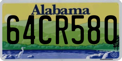 AL license plate 64CR580