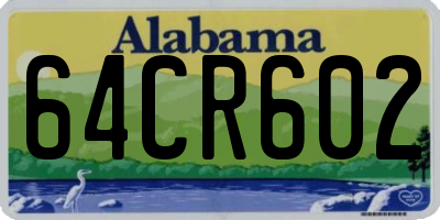 AL license plate 64CR602