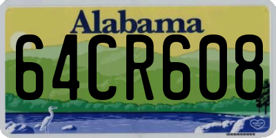 AL license plate 64CR608
