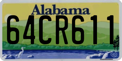 AL license plate 64CR611