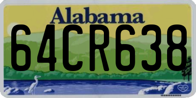 AL license plate 64CR638