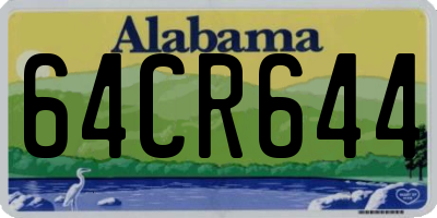AL license plate 64CR644