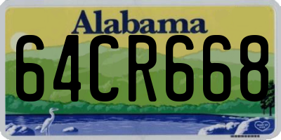 AL license plate 64CR668