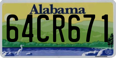 AL license plate 64CR671