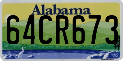 AL license plate 64CR673