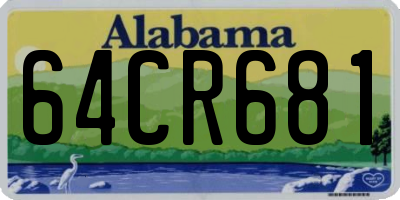 AL license plate 64CR681