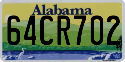 AL license plate 64CR702