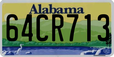 AL license plate 64CR713