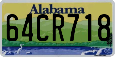 AL license plate 64CR718