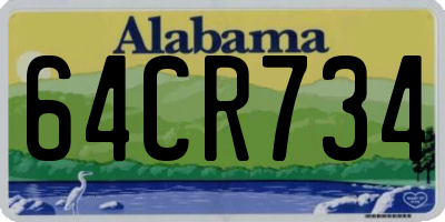 AL license plate 64CR734