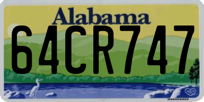 AL license plate 64CR747