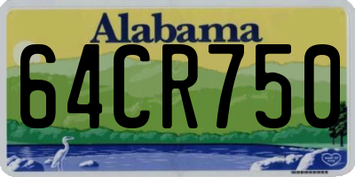 AL license plate 64CR750