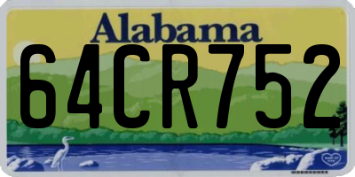 AL license plate 64CR752