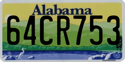 AL license plate 64CR753