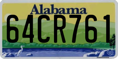 AL license plate 64CR761