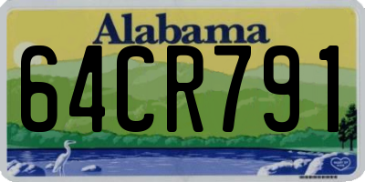 AL license plate 64CR791