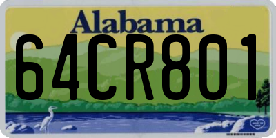AL license plate 64CR801