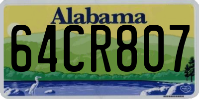 AL license plate 64CR807