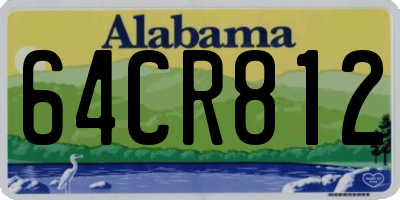 AL license plate 64CR812