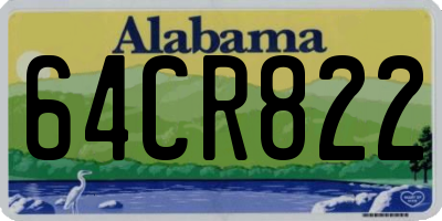 AL license plate 64CR822
