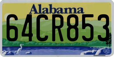 AL license plate 64CR853