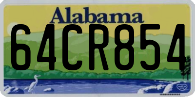 AL license plate 64CR854