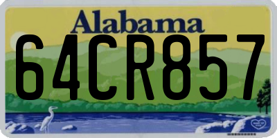 AL license plate 64CR857