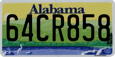 AL license plate 64CR858