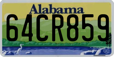 AL license plate 64CR859