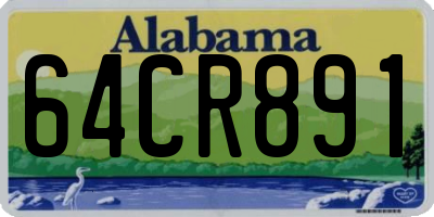 AL license plate 64CR891