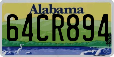 AL license plate 64CR894