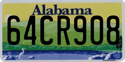 AL license plate 64CR908