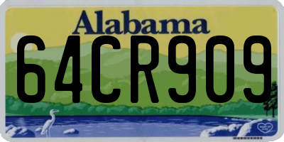 AL license plate 64CR909