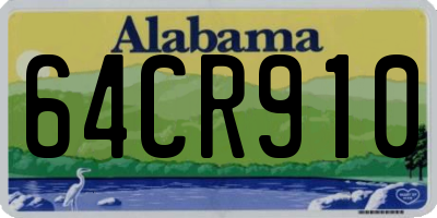 AL license plate 64CR910
