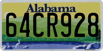 AL license plate 64CR928