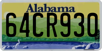 AL license plate 64CR930