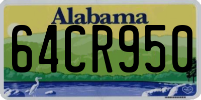AL license plate 64CR950
