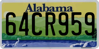 AL license plate 64CR959