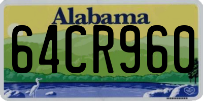 AL license plate 64CR960