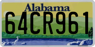 AL license plate 64CR961