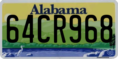 AL license plate 64CR968