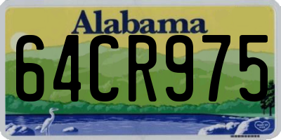 AL license plate 64CR975