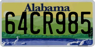 AL license plate 64CR985
