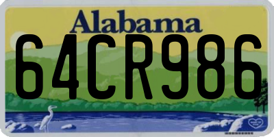 AL license plate 64CR986