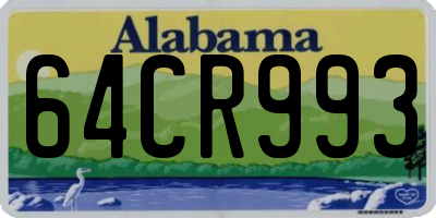 AL license plate 64CR993