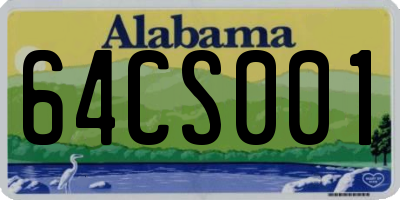 AL license plate 64CS001
