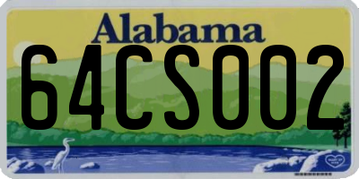 AL license plate 64CS002