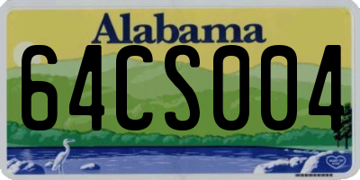AL license plate 64CS004