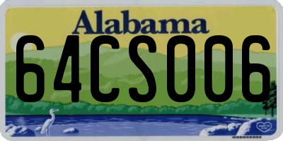 AL license plate 64CS006