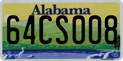 AL license plate 64CS008